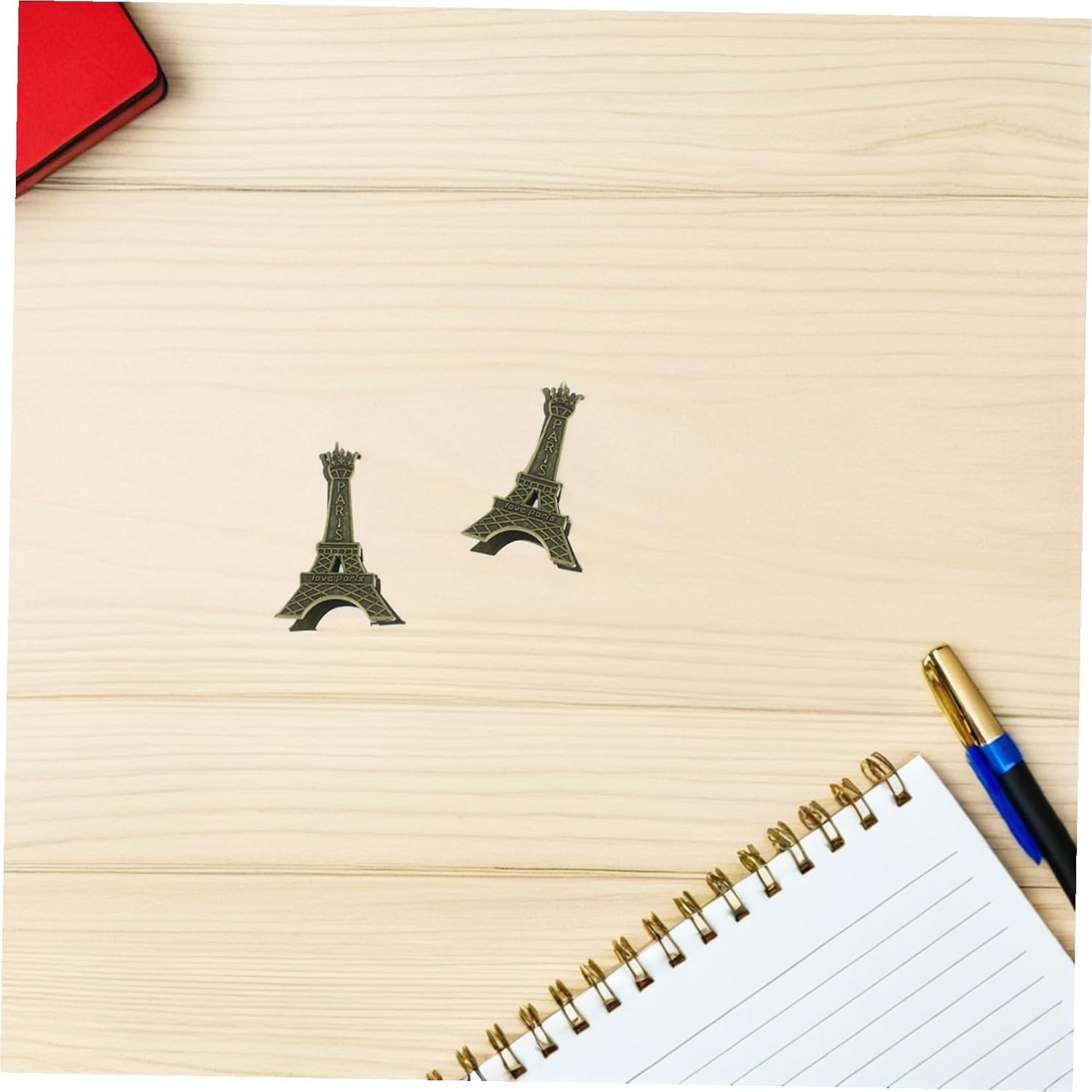 Holibanna 12pcs Eiffel Tower Shaped Memo Clips Vintage Metal Photo Holders for Weddings Birthdays Graduations Showers Creative Desk Accessories for Notes Table Decorations