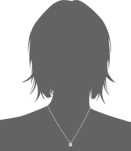 Miniatura 3 de Tienda Collection Collar con colgante solitario de plata de ley chapada en platino hecho con elementos infinitos de circonita cúbica (0.295 in), 18