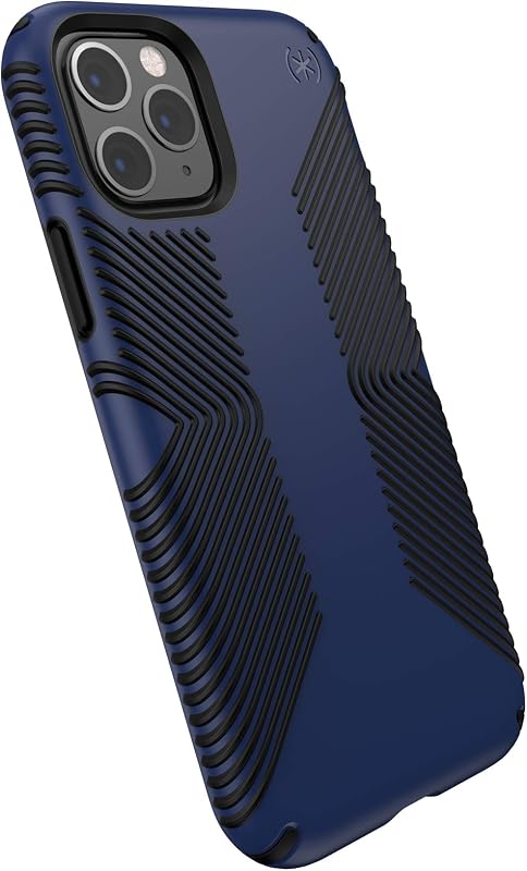 Speck Products Presidio Grip Funda para iPhone 11 Pro, policarbonato (PC), IMPACTIUM, ajuste delgado, azul costero/negro (129892-8531)