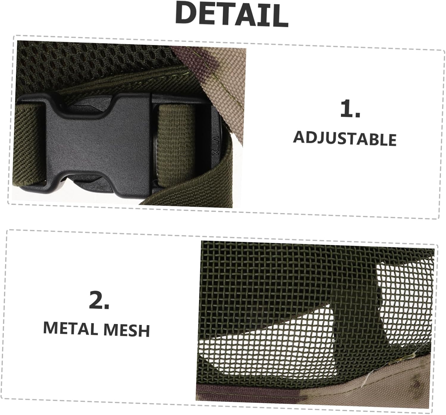 UKCOCO Adjustable High Strength Steel Mesh Fencing Mask Cover for Outdoor Sports and Riot Control Breathable Full Face Guard with Ergonomic Fit and Durable Protection for Training and