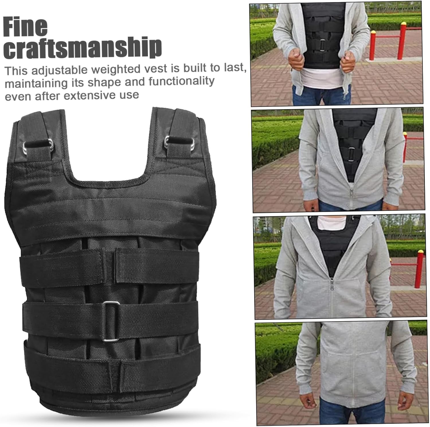 YARNOW Adjustable Weighted Vest for Adults Comfortable and Durable for Enhanced Workout Performance Multiple Weights Breathable for Running Gym and Strength Training