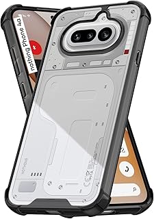 RIGGEAR Shockproof Clear Hybrid Airbag Armor Back Cover Case Compatible with Nothing Phone 4a 5G (Clear-Black TPU Bumper w... Price In India