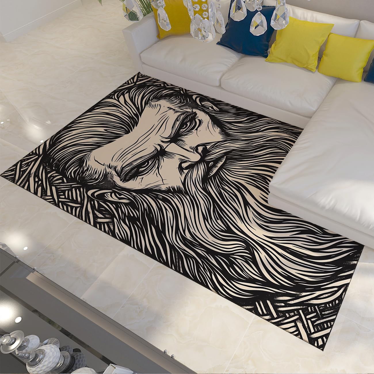 Tapis viking mythologie pour créer une ambiance scandinave dans votre salon