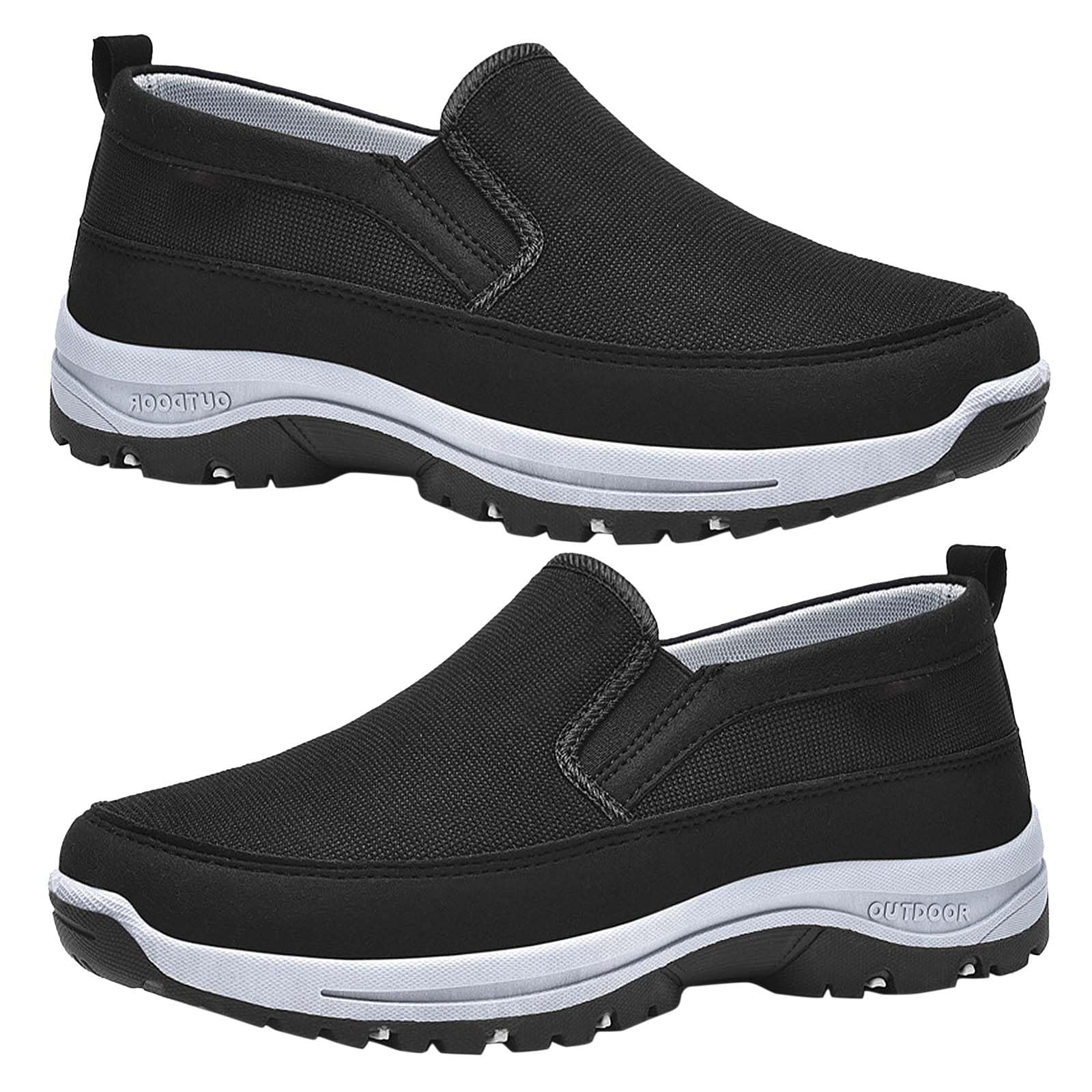 Unisex Zapatillas ortopédicas para Mocasines Zapatos Casuales Antideslizantes de Parte Baja Slip-ins Mujer Zapatillas Trekking Impermeables,Negro,40/250mm