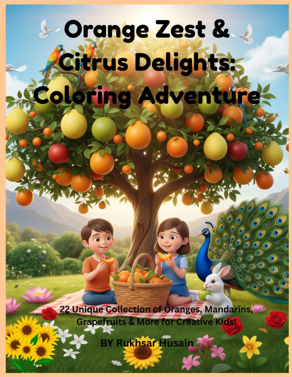 Orange Zest & Citrus Delights: Coloring Adventure: A Unique Collection of Oranges, Mandarins, Grapefruits & More for Creative Kids!"