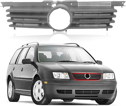 CarPartsDepot Front Grill Grille Compatible With Volkswagen Jetta 1999-2005 Jetta Gray