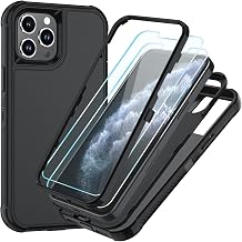 3 in 1 for iPhone 11 Pro Max Case with Screen Protector Black