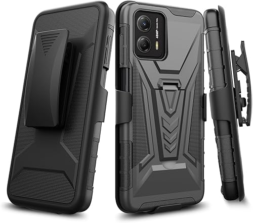 Miniatura 8 de Funda para Motorola Moto G-Power-5G 2023 Funda para teléfono Moto G 5G 2023 con protector de pantalla, funda giratoria con clip para cinturón con