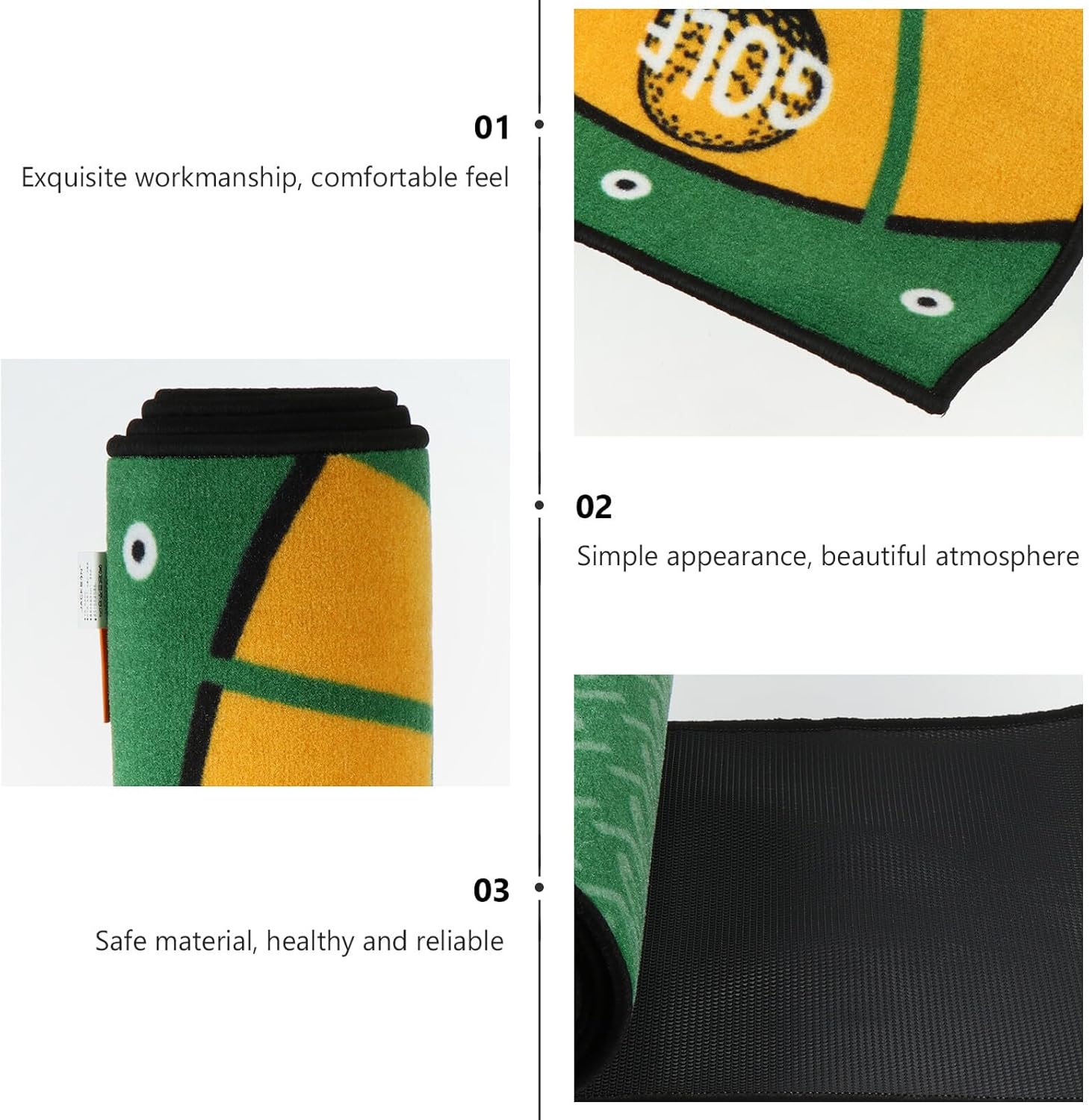 GALPADA Indoor Golf Putting Mat Putter Training Tool Practice Blanket for Office Home Balcony Ergonomic Design Stable Structure Gift for Golf Lovers