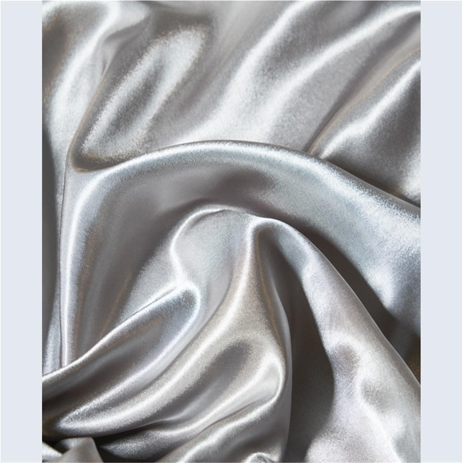 3 stücke Seide Spannbettlaken Kissenbezug Elastische Band Matratze Abdeckung for Home Queen-Size Blätter(F,198 * 203cm*35)