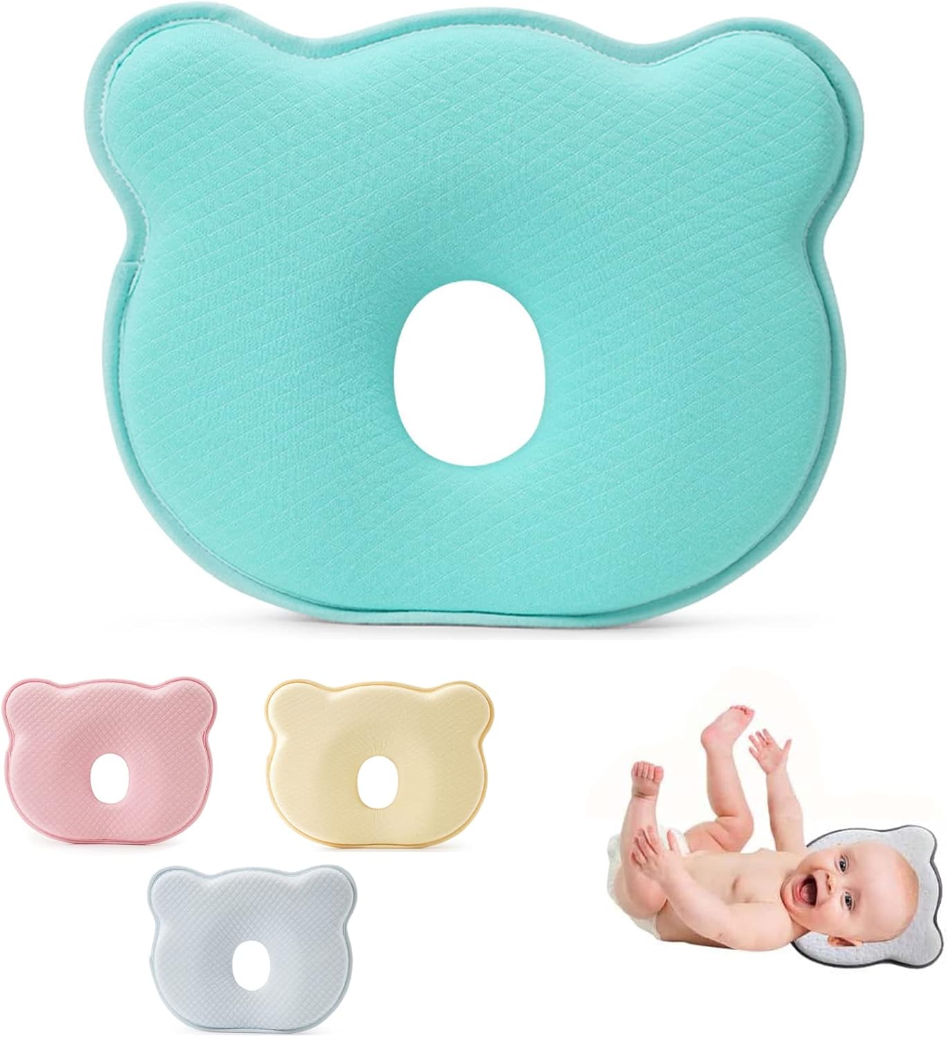 Baby Head Pillow, Baby Pillow for Newborn Head Support