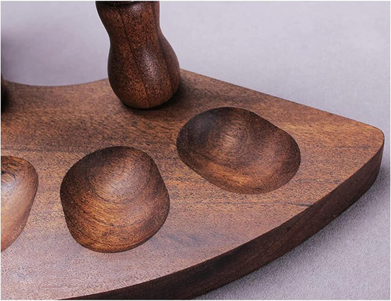 Wooden Tobacco Pipe Stand Display Holder, 7-Slot Black Walnut Wooden Smoking Rack, Handmade Men's Gift Pipes Accessory