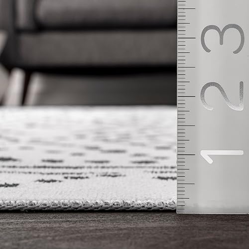 Miniatura 2 de nuLOOM Mila - Alfombra lavable a máquina, 5 x 8 pies, color marfil