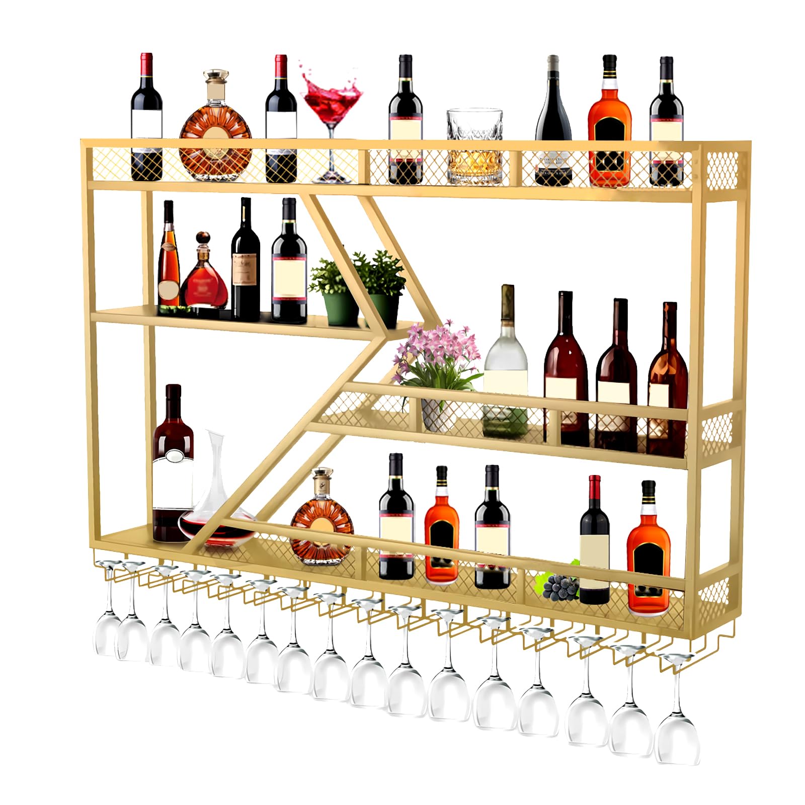 Présentoir mural pour boissons et décoration de bar pour un salon moderne
