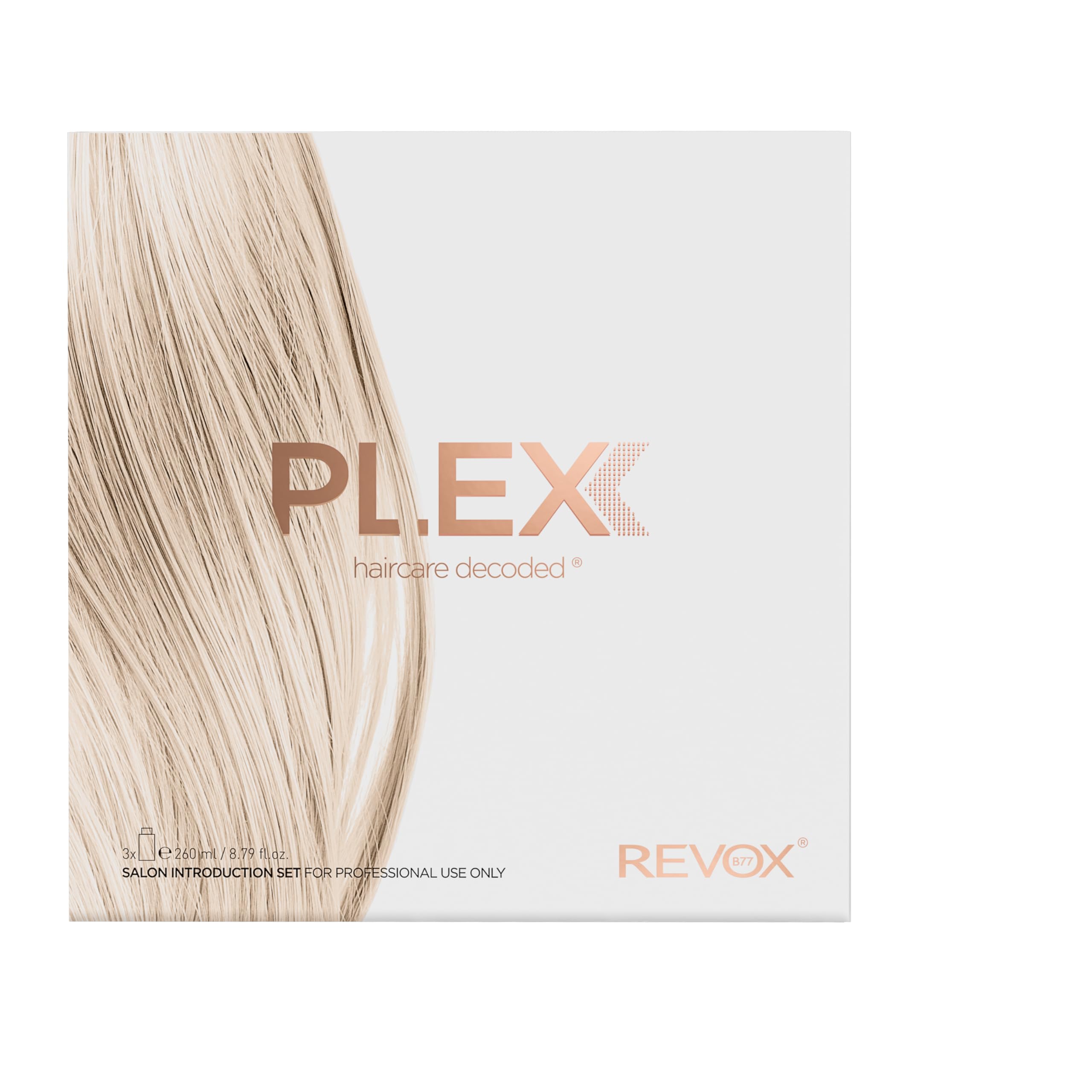 REVOX B77 - Set Tratamiento Pelo Profesional, 1 Plex Bond Multiply Formula Paso 1 de 260 ml + 2 Plex Bond Perfect Formula Paso 2 de 260 ml, Reduce Daños del Cabello en Procesos Químicos en Peluquería