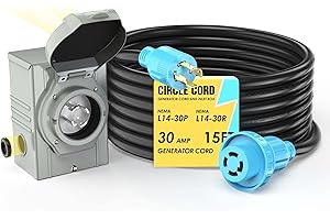 CircleCord Generator Wall Plug Kit Pass Through Home Transfer Switch