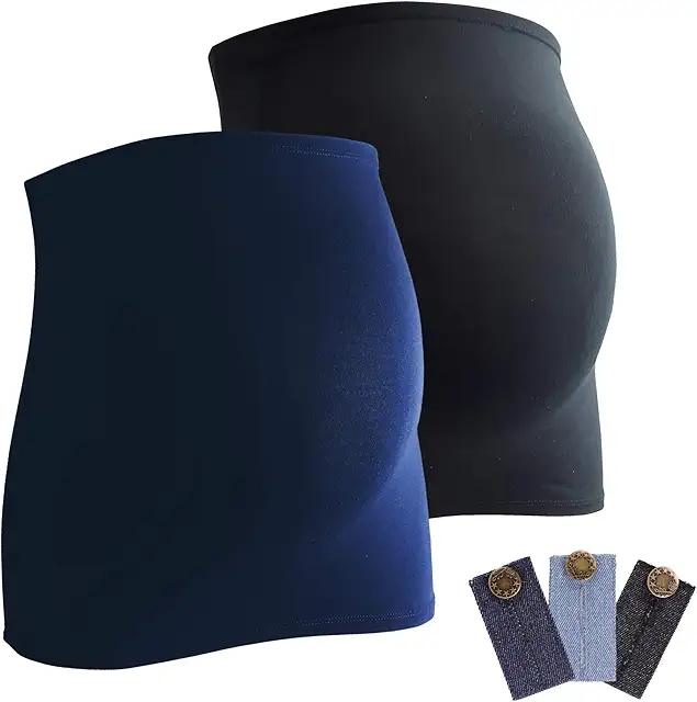 Bandeau grossesse Mamaband lot 2 + 3 extensions jean pour petit ventre