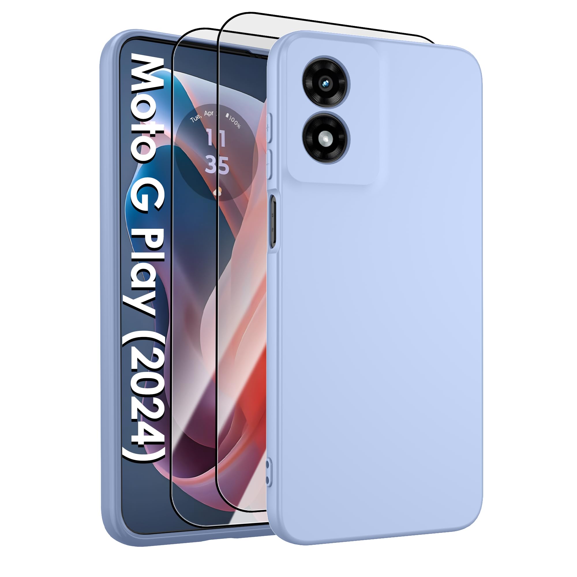 Photo 1 of for Motorola Moto G Play 2024 4G Case(XT2413): with Slim Soft Anti-Scratch Microfiber Lining, Full-Body Shockproof Protective Case for Moto G Play 2024 6.5 inch -Lavender Purple