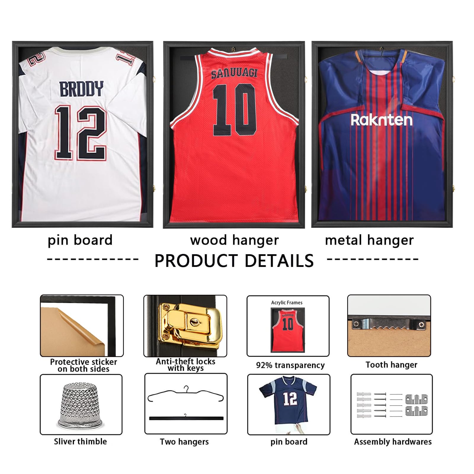 Vitrine Pour Maillot Flybold - Cadre Souvenir Protection UV 98%, Acrylique