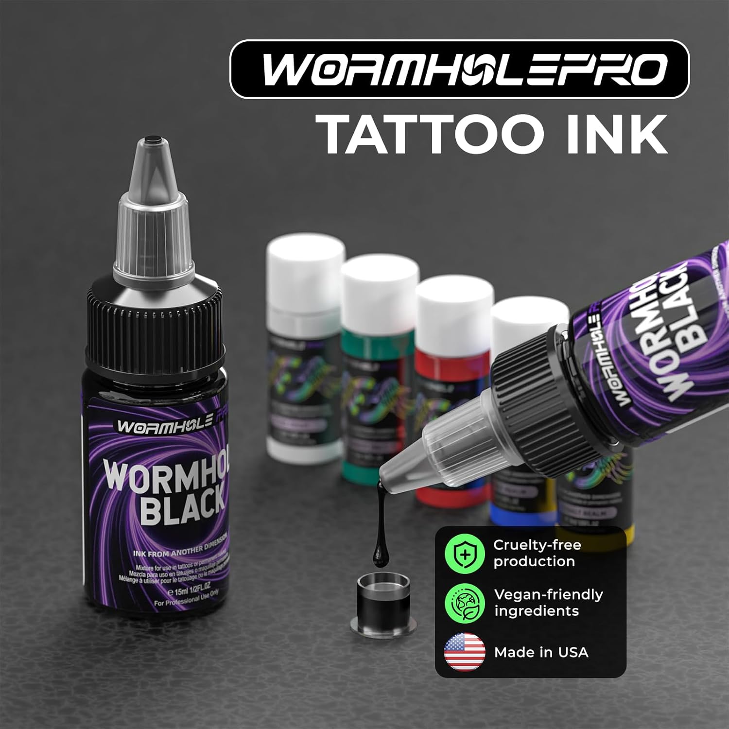 Wormhole Tattoo Gun Kit 1,600mAh Capacity Battery and 20 Tattoo Needles Wireless Tattoo Machine Kit Smart Tattoo Pen for Lining & Shading LED Display