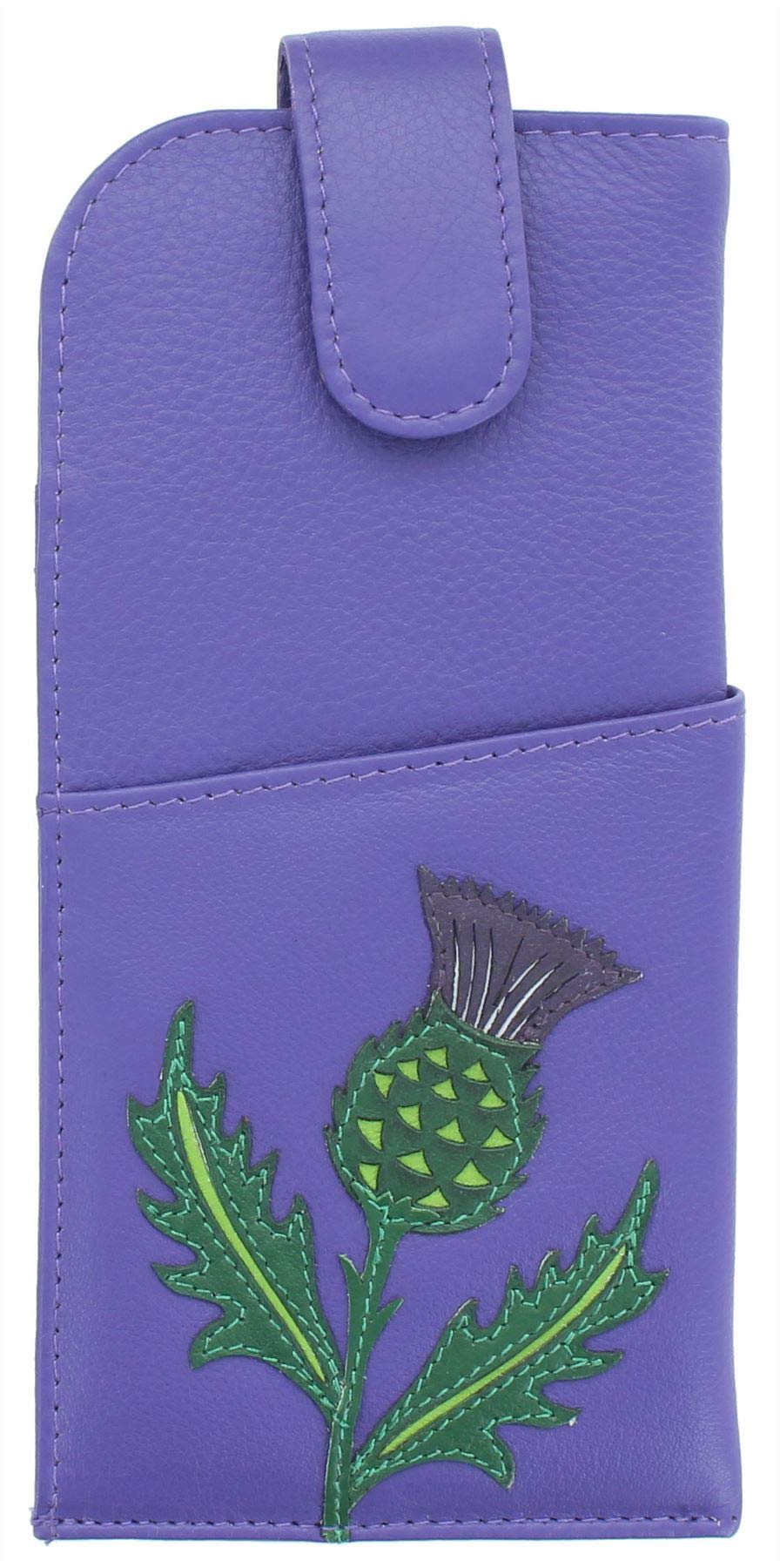 Mala Leather Purple Hamilton Collection Soft Leather Glasses Case 5163_44