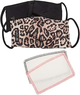Onzie Mindful Mask and Filter 2-Pack Black/Leopard/Black/Pink One Size