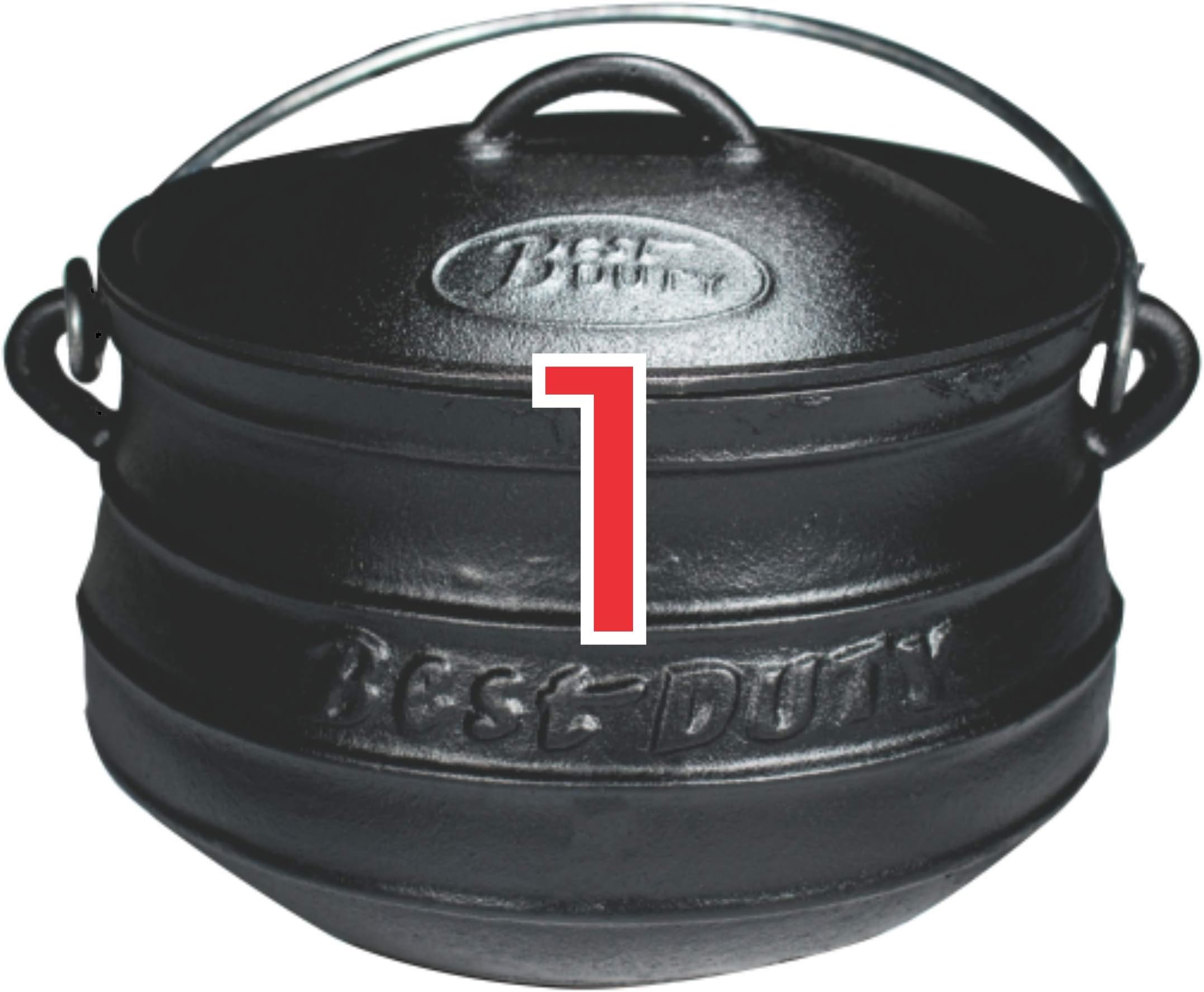 Best Duty #7096 Cast Iron Platpotjie Pot & Lid Size 1