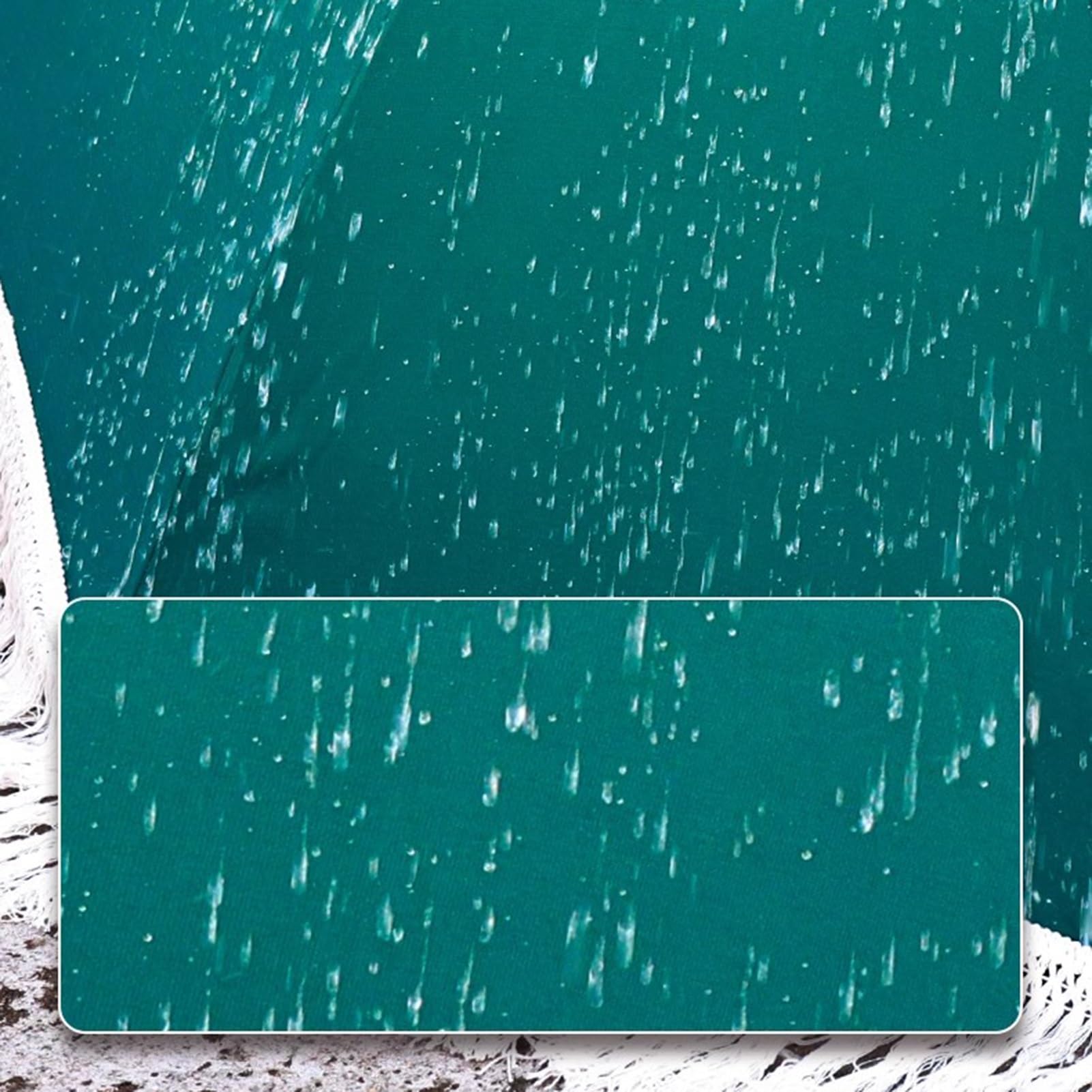Parasole da Esterno con Nappa 180 cm, Ombrellone da Spiaggia Rotondo Portatile, Palo in Alluminio Effetto Legno, Protezione UV, Senza Base