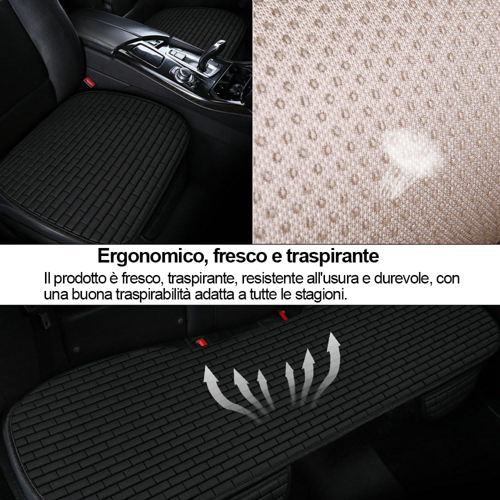 Coprisedili per Sedile Posteriore Universali, Antiscivolo, Protezione Auto, 132 x 49 cm