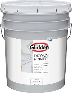Glidden Interior Drywall Primer Flat, White, 5 Gallons