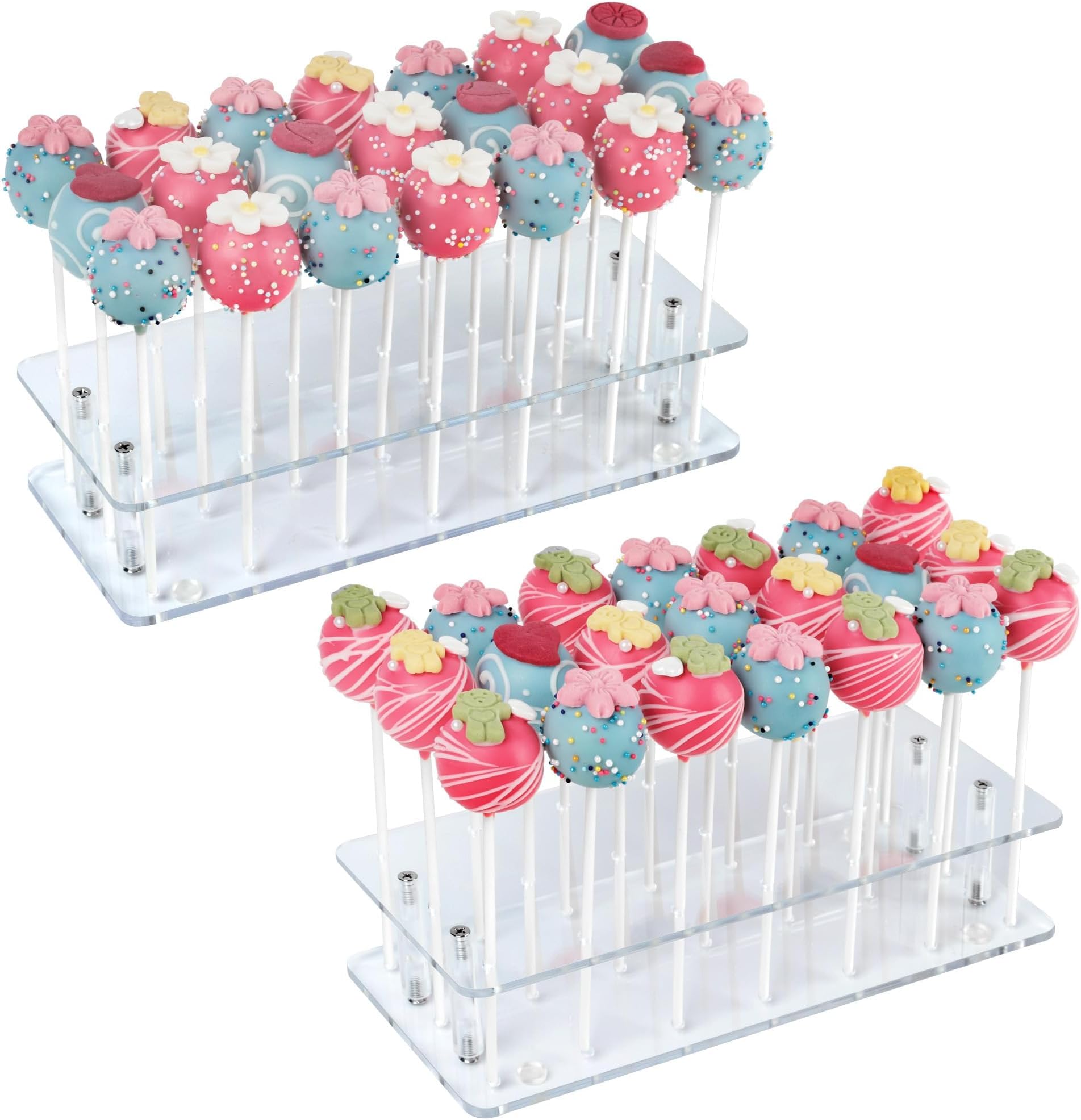 2 Pack Clear Acrylic Cake Pop Display Stand With Lollipop Sticks - View #12