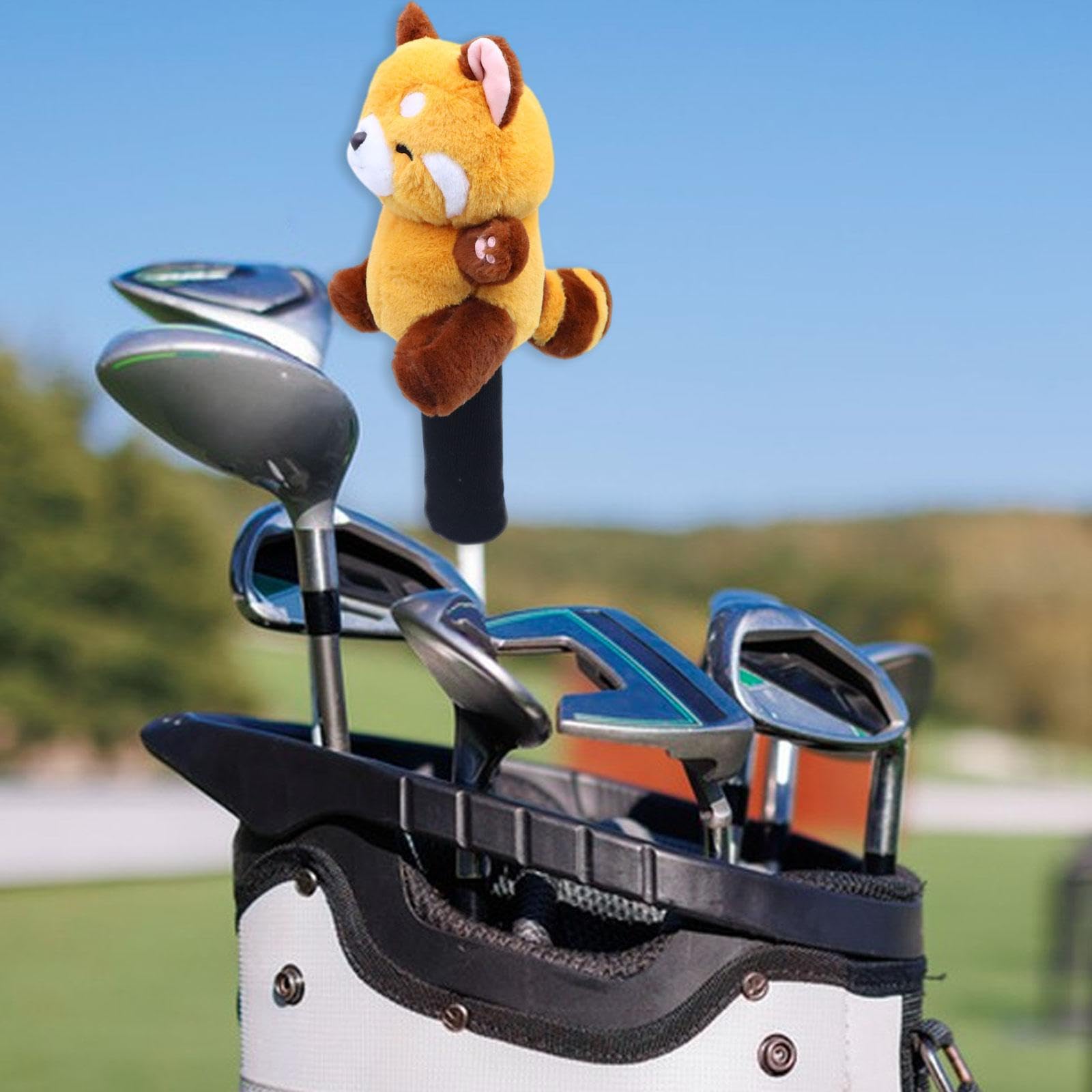 Couvre-Chef en Bois de Golf Ours, Couvre-Chef tricoté en Peluche, Mignon, Protection de Transport, Couvre-Chef Universel pour Club de Golf, Cadeau