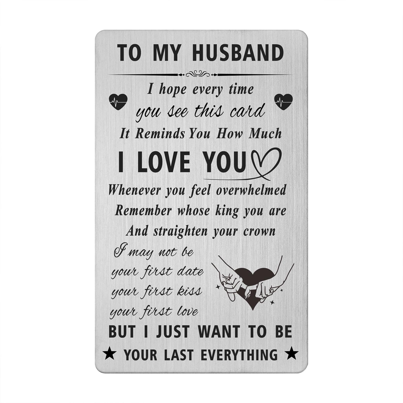 Husband Father's Day Card -Gifts for Husband Birthday from Wife - Husband Wedding Anniversary Just Because Easter Gift