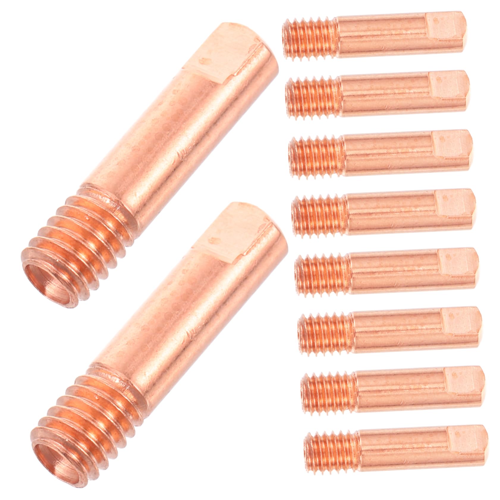 DOITOOL 10pcs Copper Welding Nozzles for Welding Torch High Conductivity Tips for Durable Performance Electronics Machinery and Automotive Applications