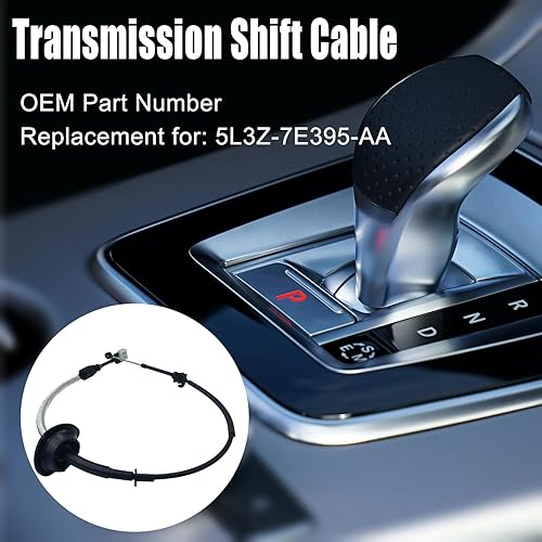 Miniatura 3 de WayJun 5L3Z-7E395-AA Cable de cambio de transmisión automática compatible con F-150 2005 2006 2007 2008 para vehículos con cambio de columna y