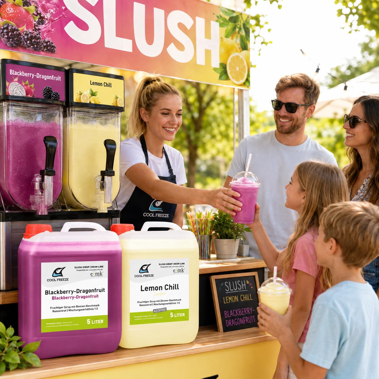 2 er Set Slush Eis Sirup | Drachenfrucht und Zitrone | glycerin- und alkoholfrei