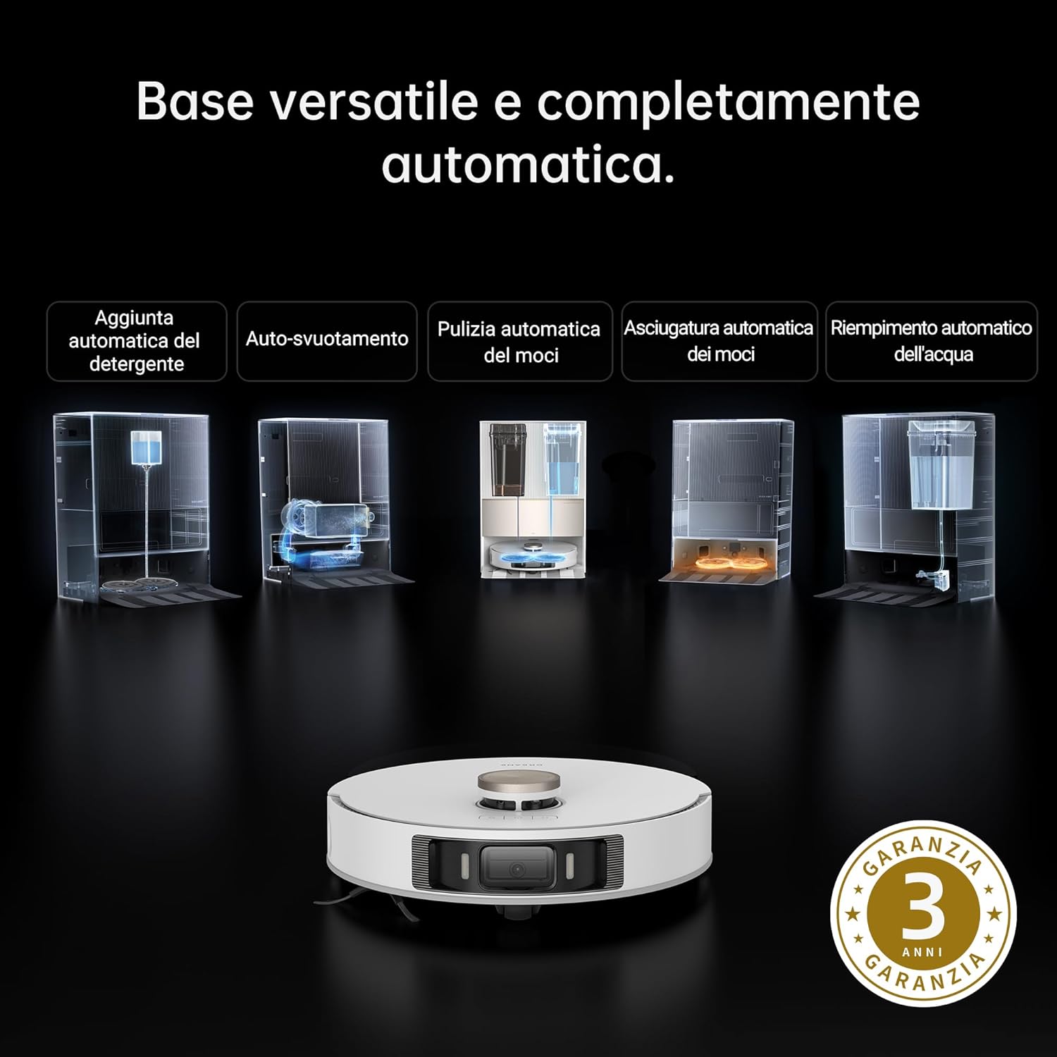 Dreame L10 Prime Robot Aspirapolvere con Sollevamento del Mocio da 7 mm, Mocio Autopulente, Navigazione LDS, Aspirazione 4000Pa, Mappatura 3D, WiFi/APP/Alexa Dreame L10 Prime Robot Aspirapolvere con Sollevamento del Mocio da 7 mm, Mocio Autopulente, Navigazione LDS, Aspirazione 4000Pa, Mappatura 3D, WiFi/APP/Alexa