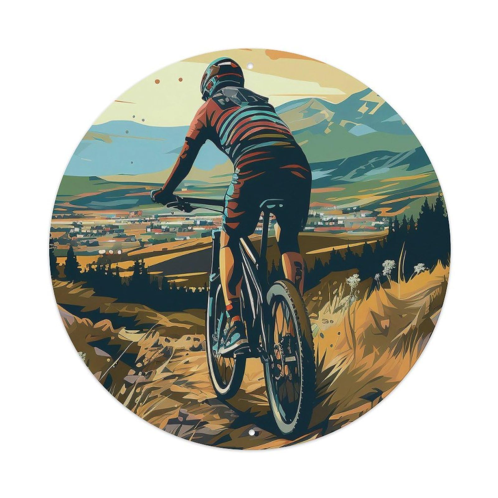 Extreme Sports Mountain Bike Brave Journey Vintage Metal Tin Sign Plaque