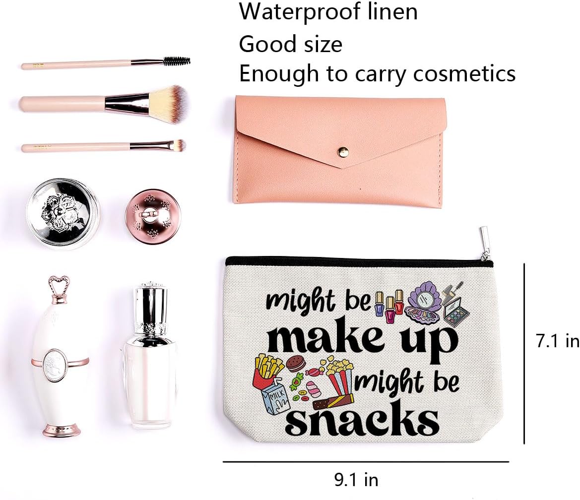LONGXIN Birthday Christmas Gifts for Women Friendship Gifts for Friend Makeup Bag Small Snack Cosmetic Bag Travel Toiletry Makeup Organizer Zipper Pouch - Image 2