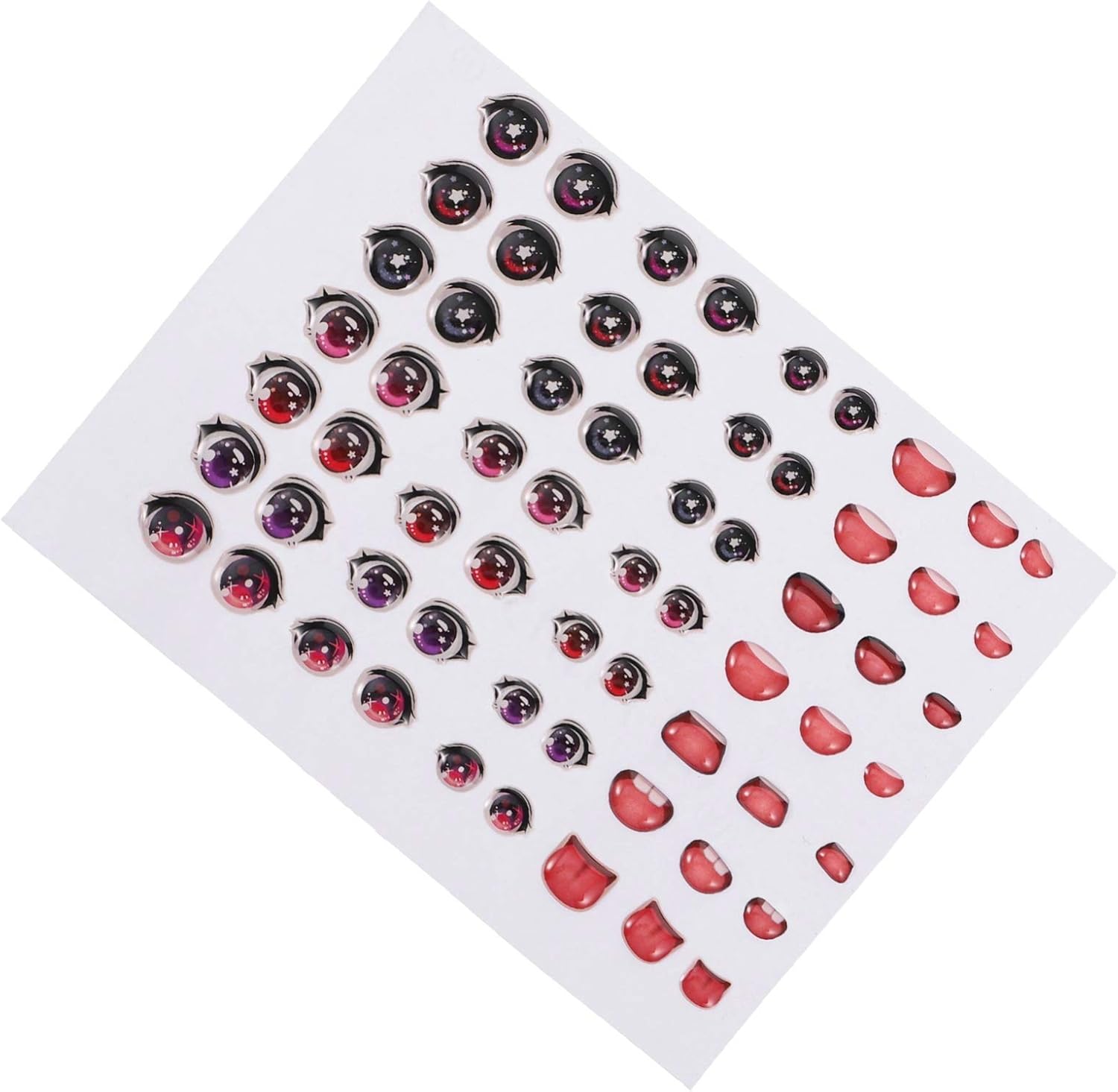 EXCEART Toy Making Eyes 1 Sheet Cartoon Eyes and Mouth