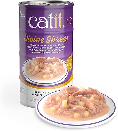 Miniatura 8 de Catit Divine Shreds in Jelly, comida húmeda prémium para gatos, pollo con hígado y brócoli