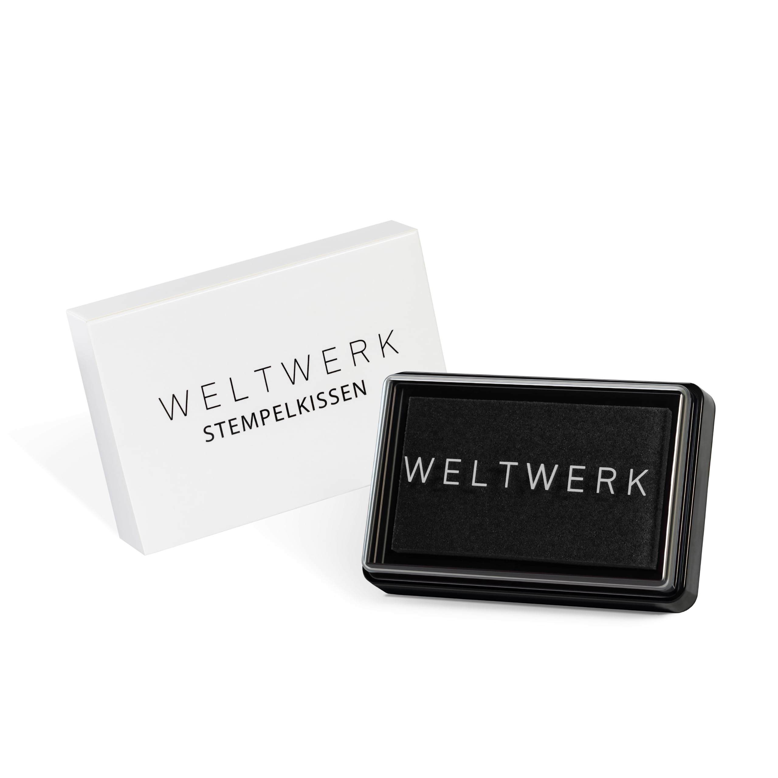 WELTWERK® Reusable Ink Pads for Handprint Baby and Footprint Baby - Ink Pad Children Non-Toxic Washable - Imprint Set (Black)