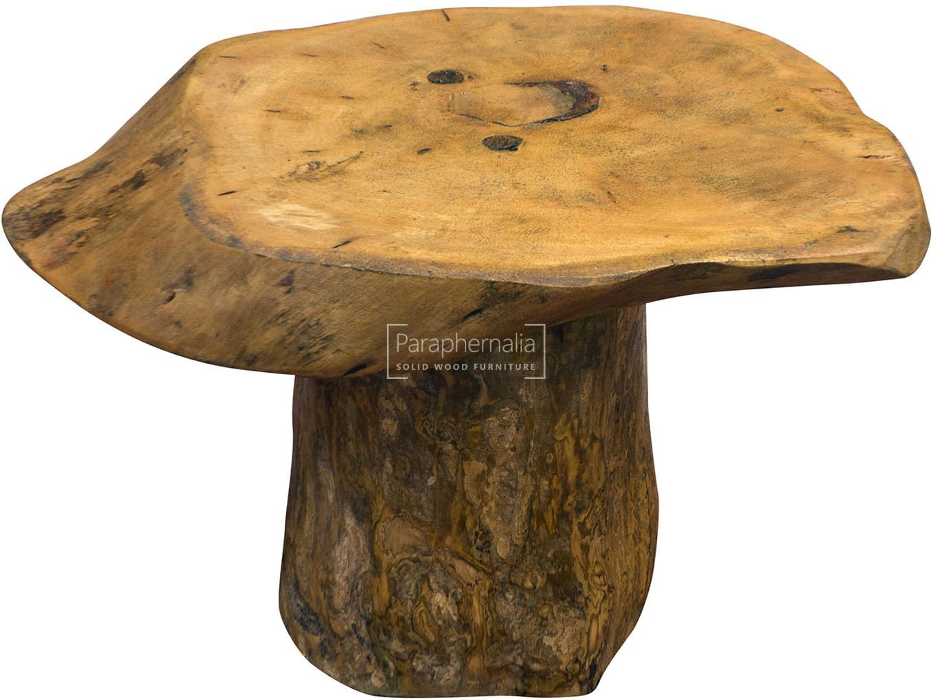 Solid coffee root mini side table/plant stand - 15cm (Part of our solid coffee root wood range)