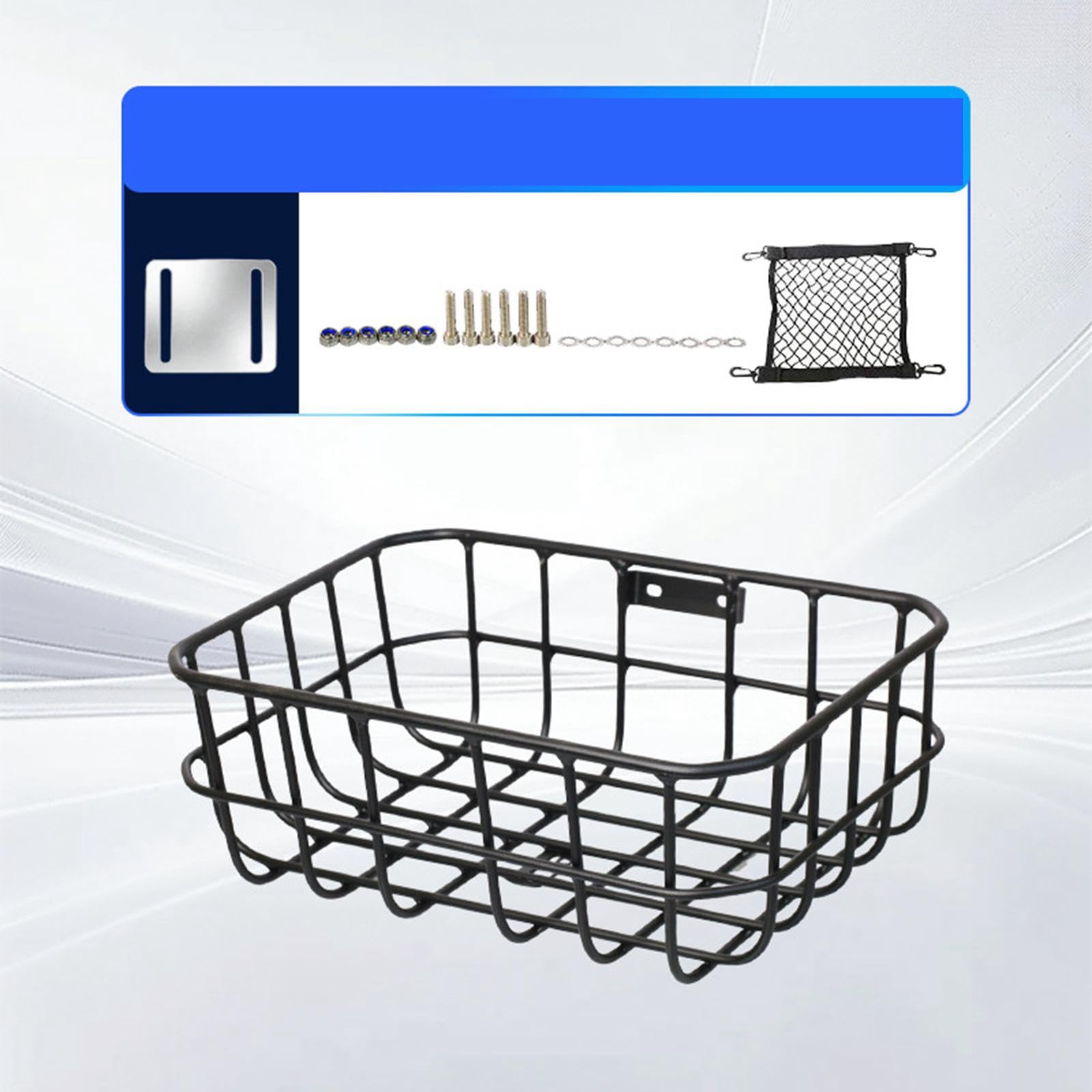 Aymzbd Porte-Bagages Avant pour Vélo en Alliage D'aluminium de Haute Qualité – Idéal pour Les Accessoires de Vélo et comme Organisateur pour Les Paniers, Version Courte Argentée