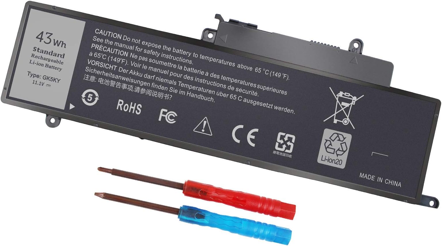 43WH GK5KY Battery for Dell Inspiron 11 3000 Series 3147 3148 3153 3152 3157 3158 15 7000 7558 7568 13 7353 7359 7347 7348 7352 4K8YH 92NCT 04K8YH RHN1C 0WF28 P20T P20T001 P55F P55F001 451-BBKK
