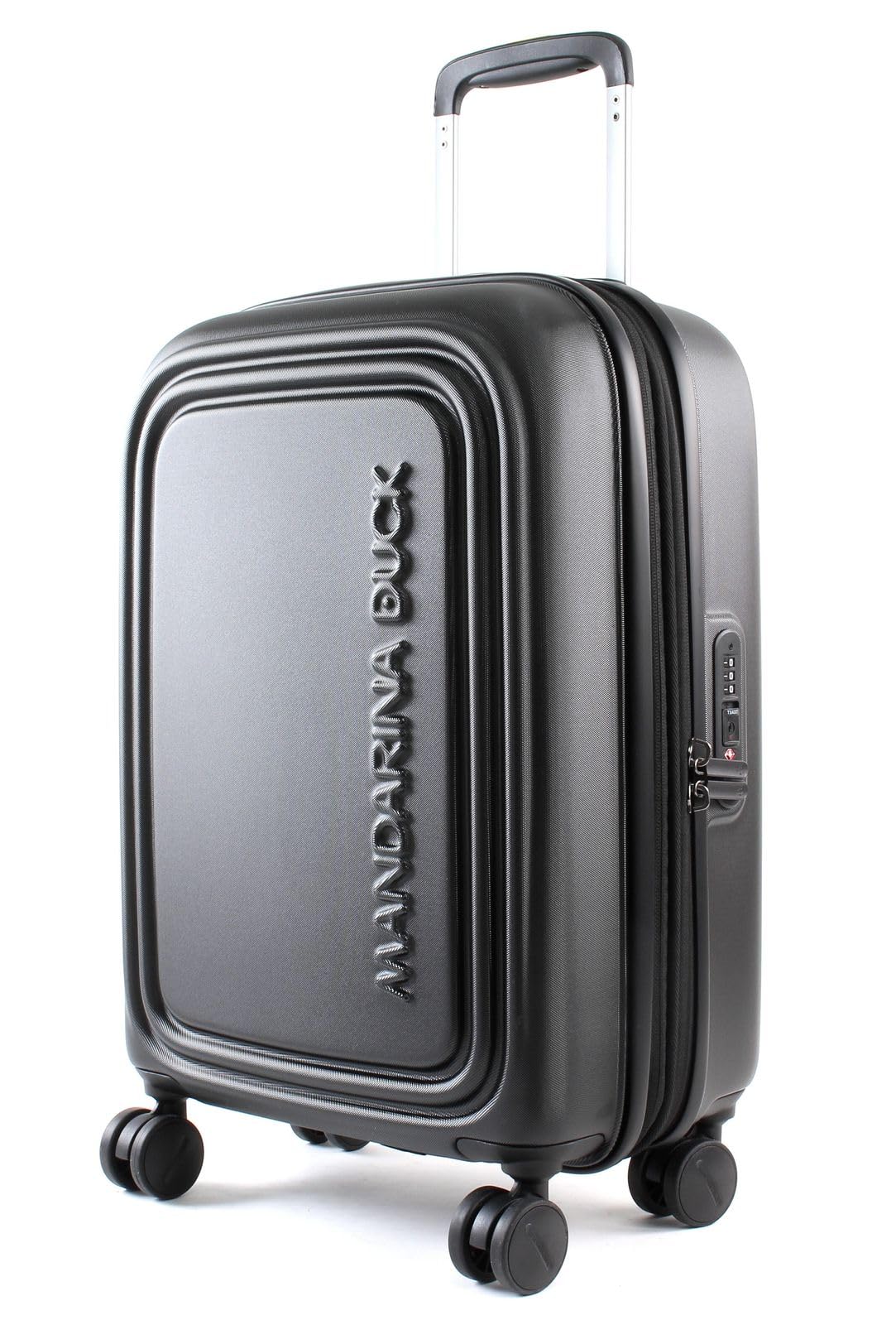 Mandarina Duck Schwarz Logoduck + Trolley Cabin Exp Black (Schwarz) 35X55x23/26(Bxhxb)