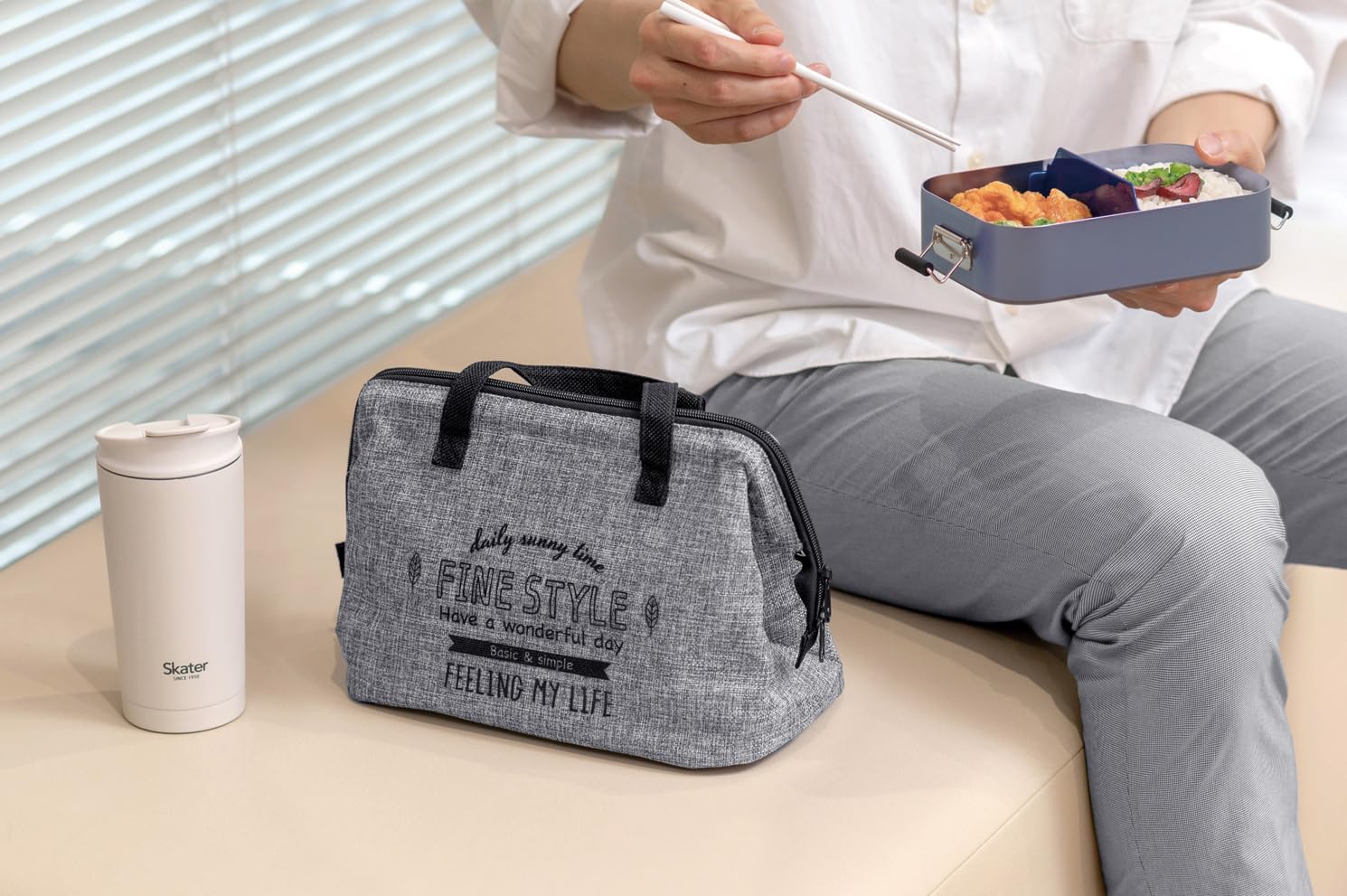 PJ Hemp-Style Purse Type Lunch Bag Men's Fine Style Black