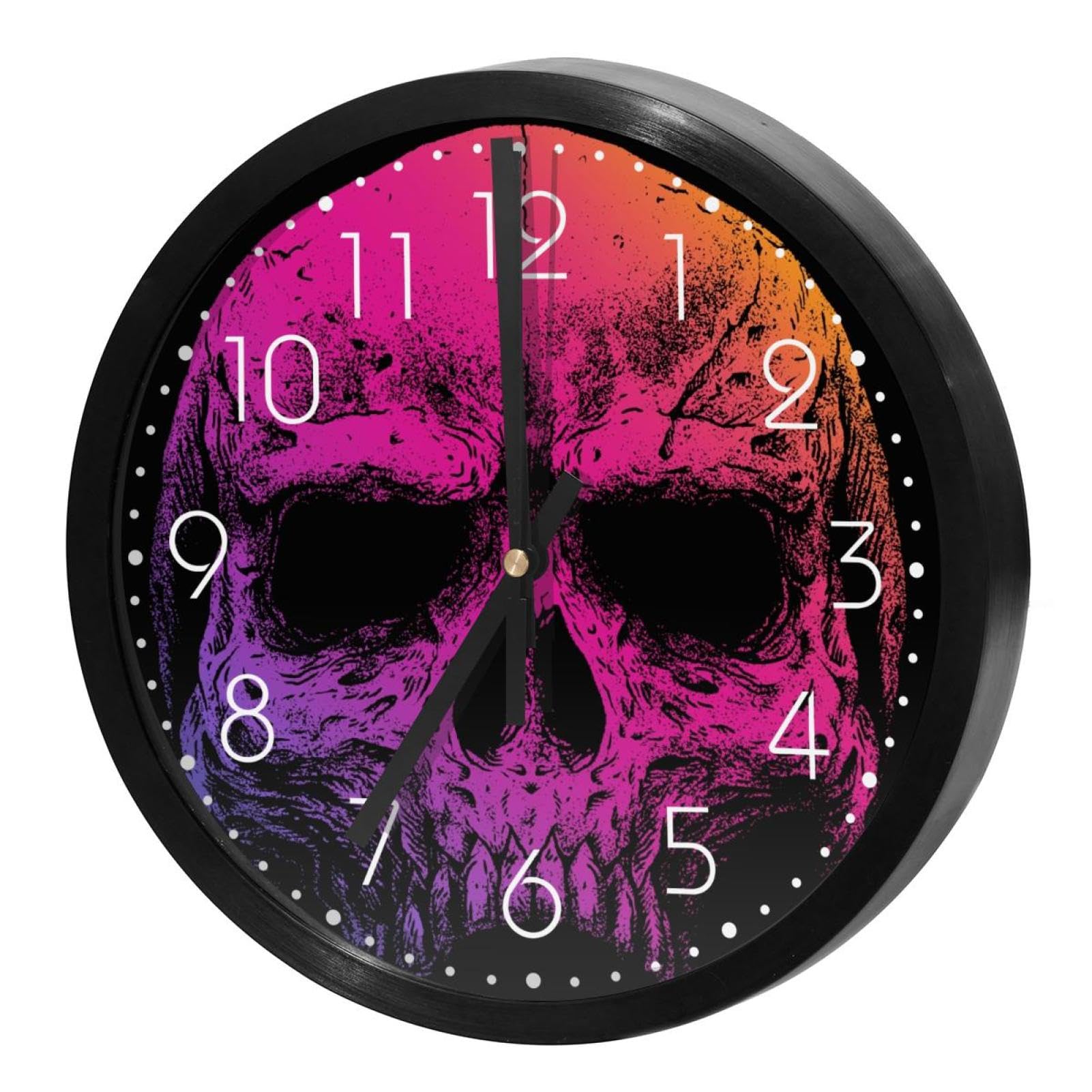 Horloge murale ronde crâne coloré pour sublimer votre cuisine