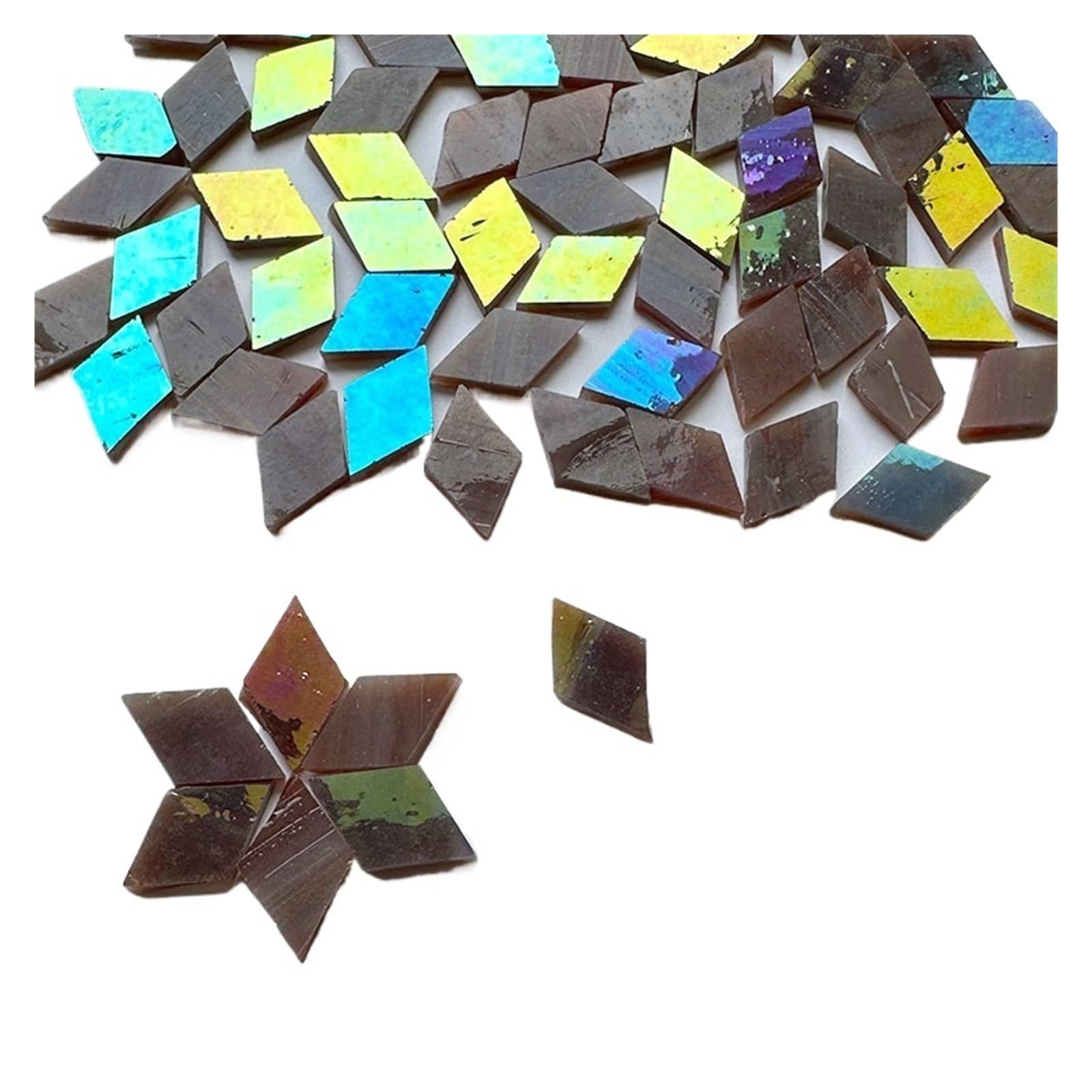 Mtadsbkfp Color2 Mixed Colour Stained Glass Mosaic Tiles, Ceramic And Glass Mosaic Tiles Multicolor 50G For Diy Craft Decoration(Color2)
