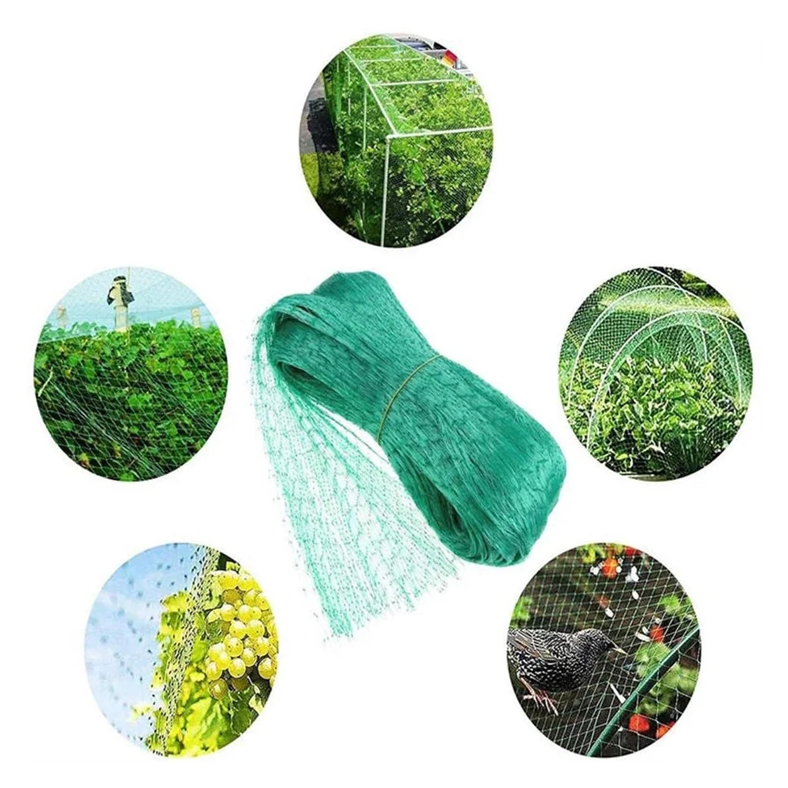 Filet de jardin en maille verte pour protéger les plantes, les fruits, les fleurs, les arbres, filet de clôture extensible pour éloigner les cerfs et les animaux (2 x 10 m)